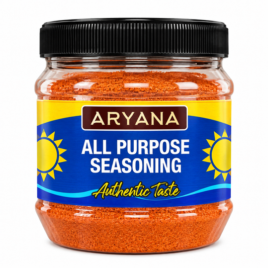 A tub of Aryana's all purpose seasoning